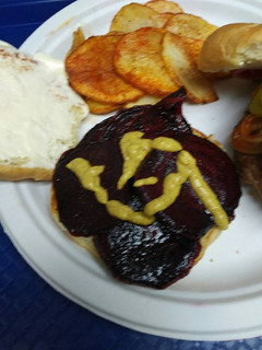 A picture of Fried Beet Sandwich.