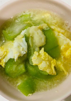 雞蛋絲瓜乾濕兩吃 的食譜成品照片