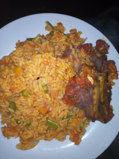 A picture of Jollof rice.