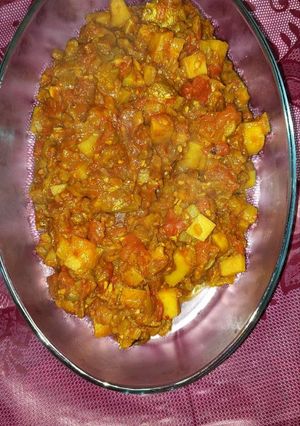 عکسی از دستور یتیمچه کدو و بادمجان🧅🍆