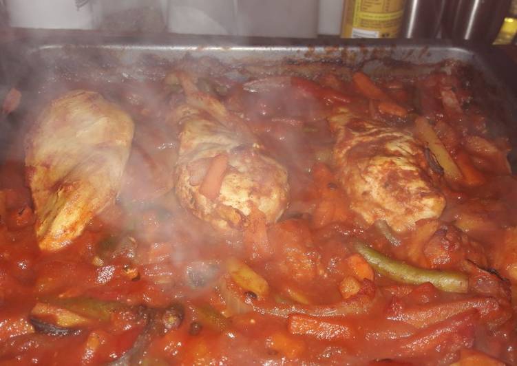 Recipe of Speedy Smoked spicy paprika chicken with baby veg