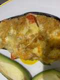 Berenjenas rellenas con quinoa al horno