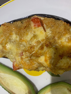 Una foto de Berenjenas rellenas con quinoa al horno