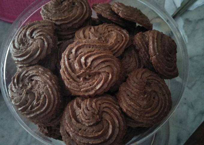 Semprit cookies coklat putih telur