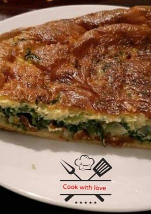 O poză a rețetei Tortilla cu spanac.