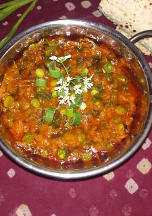 A picture of Raw Turmeric Sabzi.