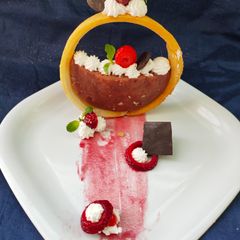 A picture of Strawberry shortcake.
