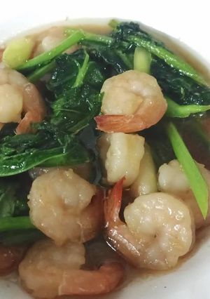 รูปของ กุ้งผัดคะน้า