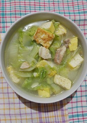 Foto resep Sup sawi putih tahu bandung