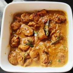 A picture of Soya chunks masala.