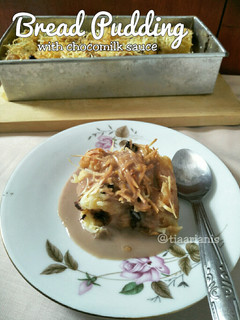 Foto resep 29. Bread Pudding with chocomilk sauce