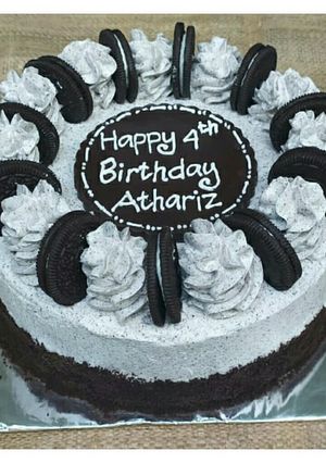 Foto resep Oreo Birthday Cake Base Brownies Kukus
