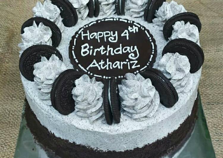 Resep Oreo Birthday Cake Base Brownies Kukus Anti Gagal