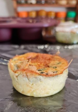 A picture of Country-Style Soufflé with Asian 7-Spice Blend and Sweet Potato (Flourless, Dairy-Free).