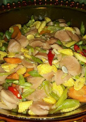 Foto resep Sayur warna warni saos tiram 😶😶