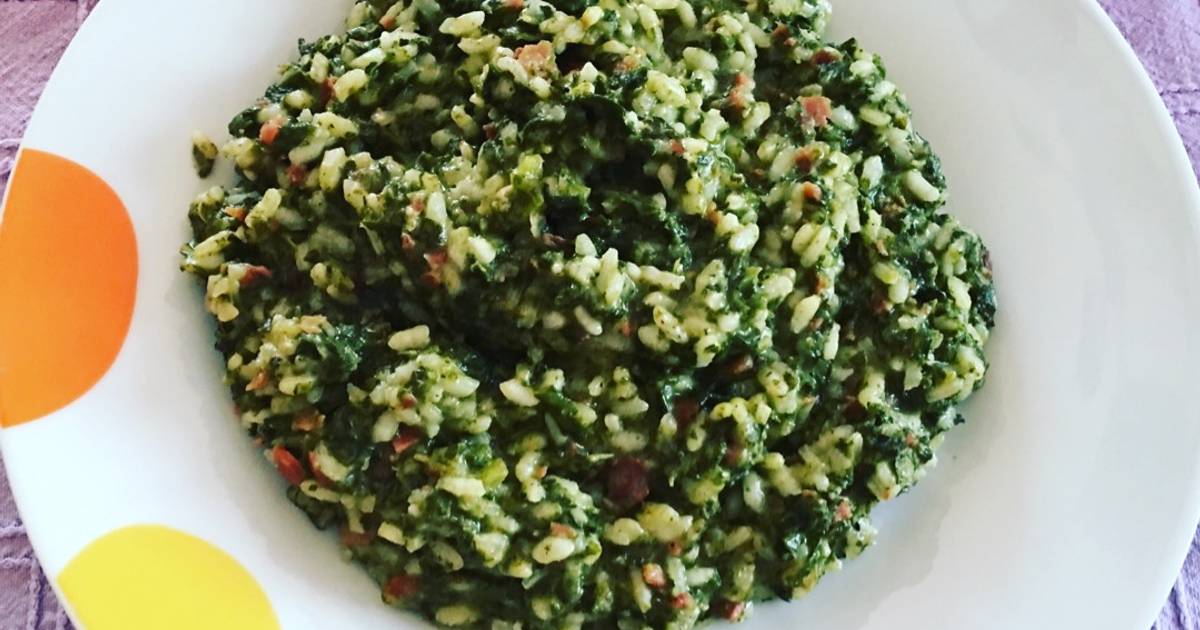 Risotto de kale, Serrano y queso de cabra Receta de Lorena Sanchis Cookpad