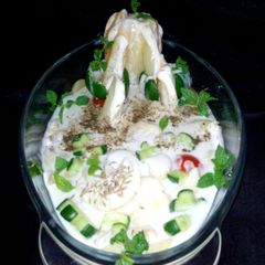 A picture of Potato raita.