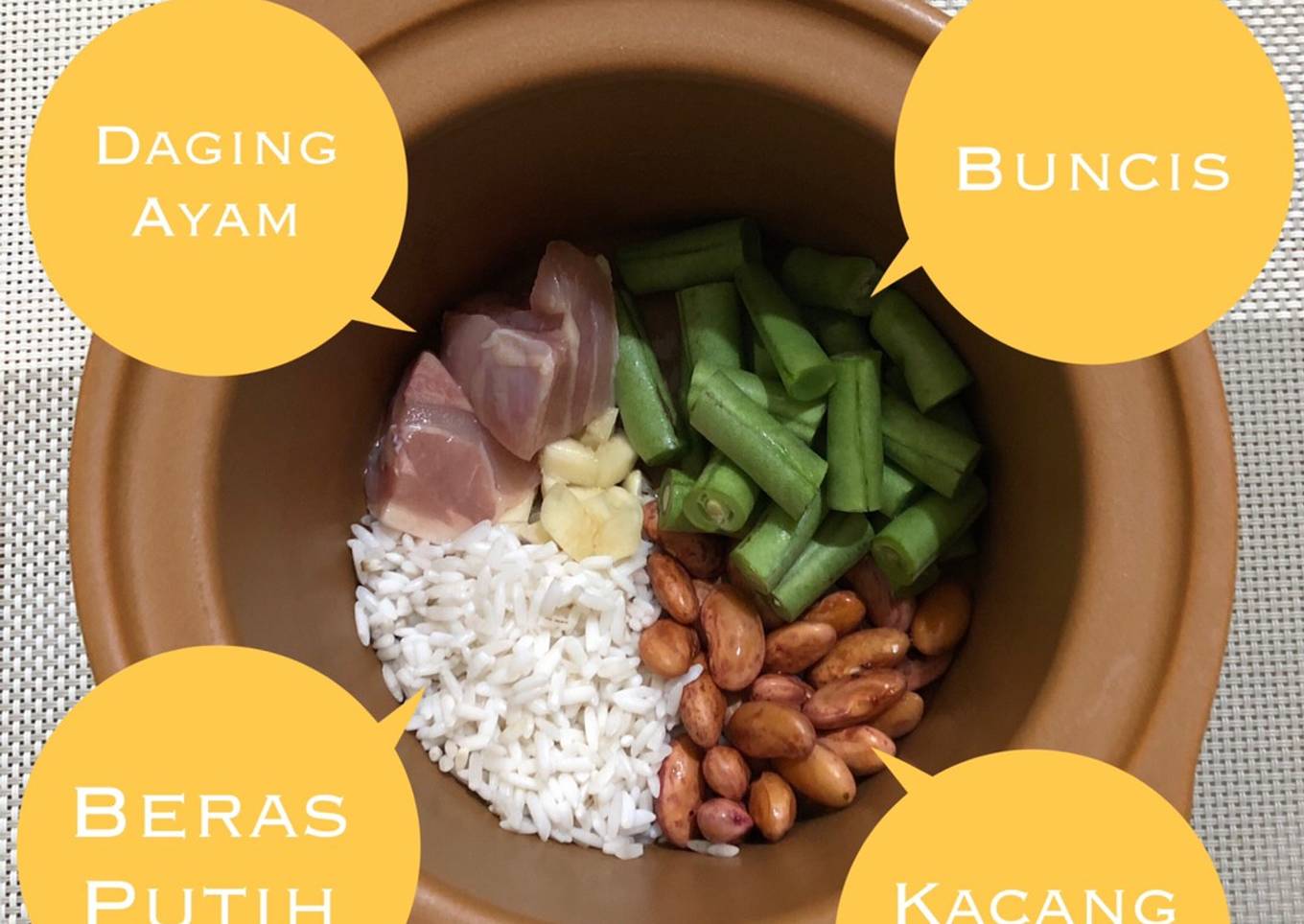 MPASI Bubur Ayam Kacang Merah Buncis