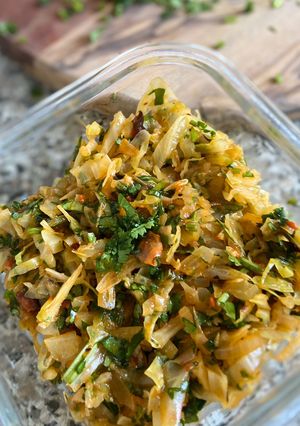 A picture of Cabbage bhorta.
