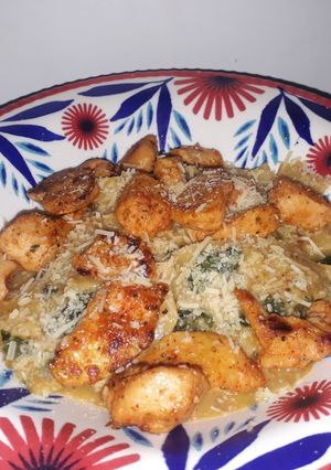 Una foto de Skillet lasaña con pollo