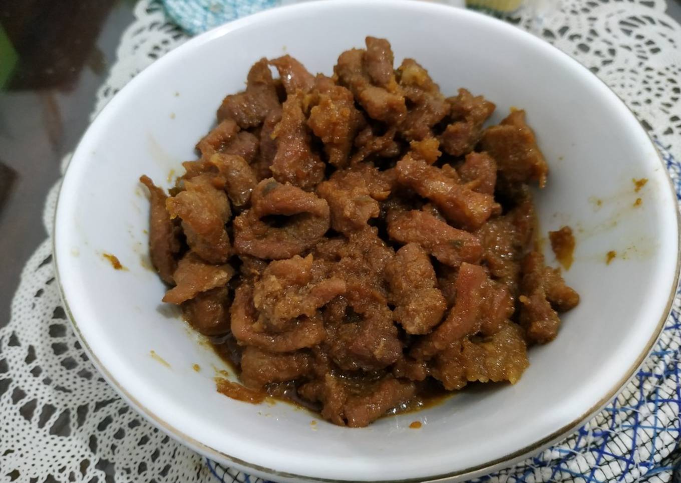 Sate babi goreng