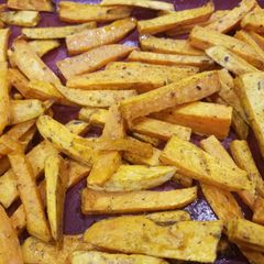A picture of Sweet potato wedges.