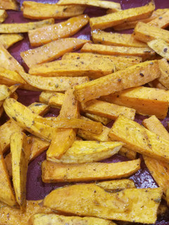 A picture of Sweet potato wedges.