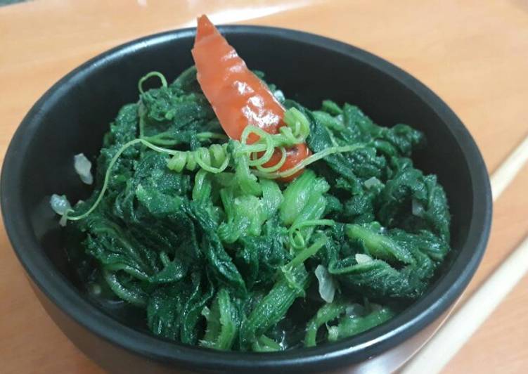 Resep Tumis daun labu kuning(waluh) Anti Gagal