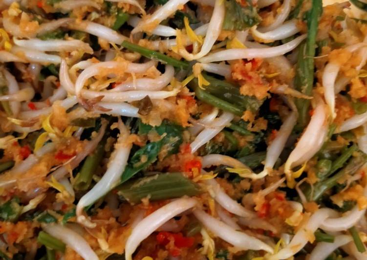 Resep Urab toge dan kangkung yang Bikin Ngiler