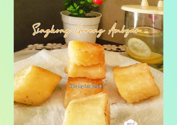 Cara memasak Singkong Goreng Ambyar, Bikin Ngiler