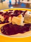 Merluzzo al vapore con salsa di more