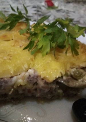 صورة لوصفة غراتان البطاطا والجلبانة