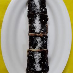 Chocolate rice barfi A picture of Chocolate rice barfi.