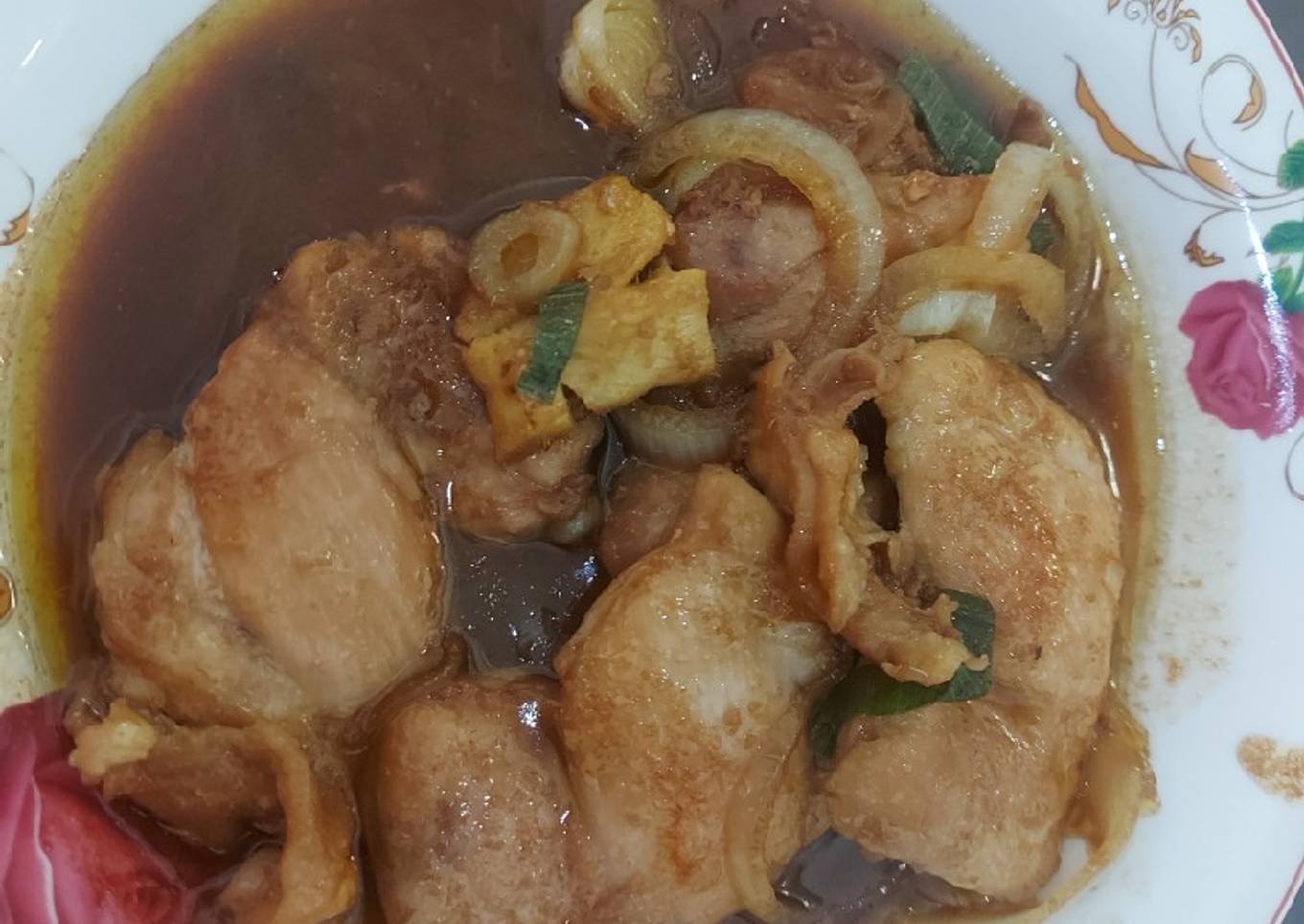 Ayam kecap bumbu mentega