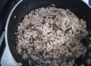 Una foto de Risotto con portobello