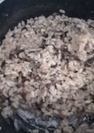 Una foto de Risotto con portobello