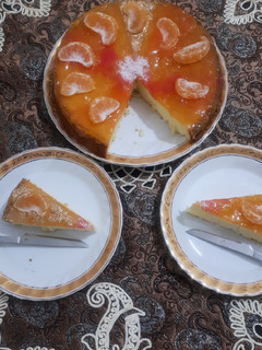 عکسی از دستور کیک نارنگی با روکش ژله نارنگی