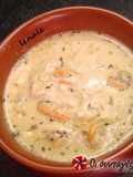 Mussels saganaki with mustard and feta cheese