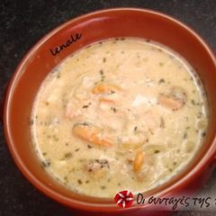 A picture of Mussels saganaki with mustard and feta cheese.