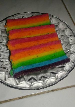 Foto resep Rainbow cake kukus