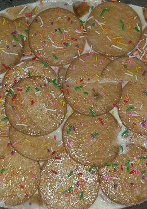 Una foto de Helado de galletas María