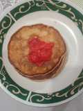Strawberry oat pakncake