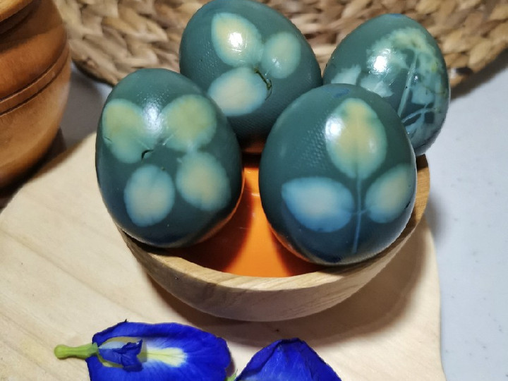 Resep: Telur Pindang Bunga Telang Enak Dan Mudah