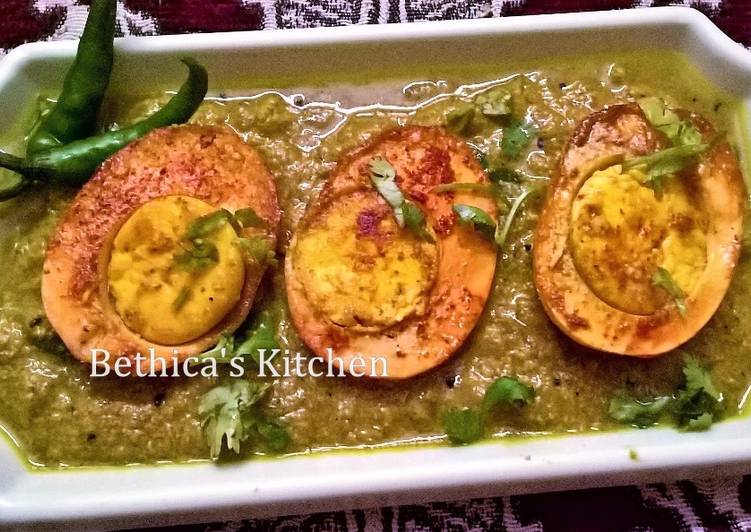 Recipe of Perfect Dim Posto (Egg in Poppy Seeds Gravy - Bengali Style)