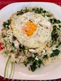 Spanakorizo with Egg