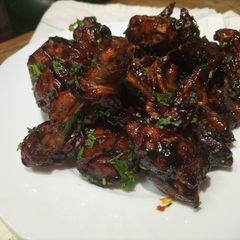 A picture of Honey glazed chicken.