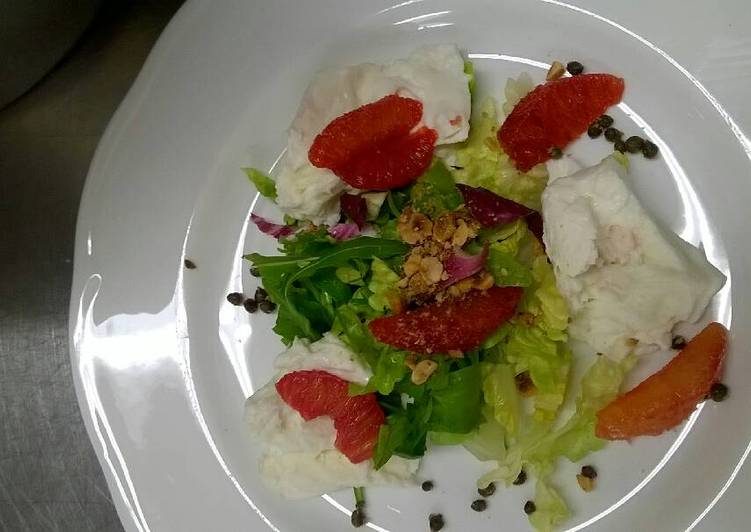 Steps to Prepare Any-night-of-the-week Mozzarella cheese salad with blood orange
