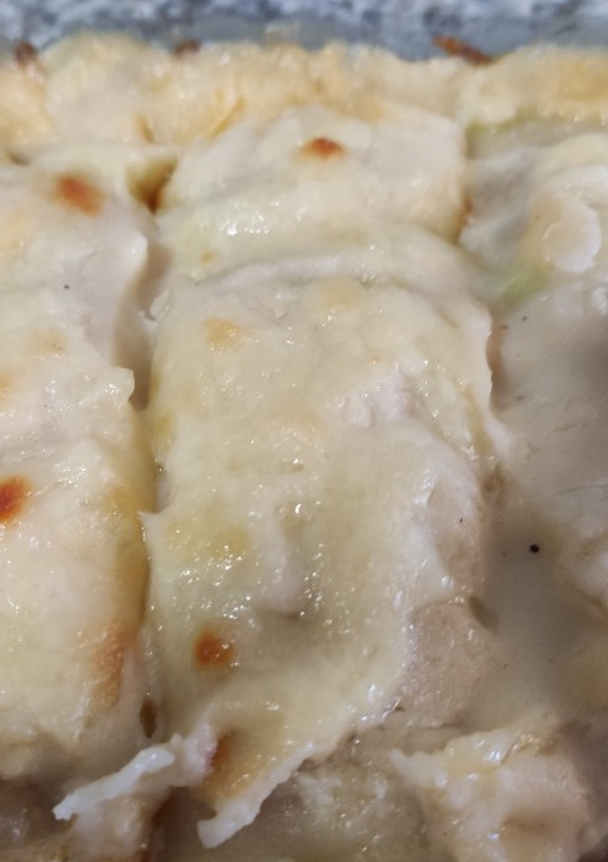 Una foto de Canelones de calabacín rellenos de atún