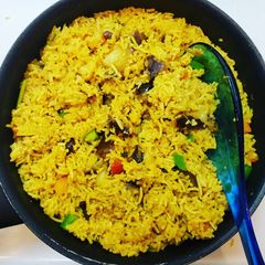 A picture of Brinjal Biriyani.
