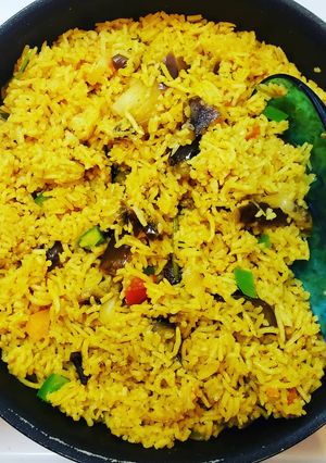 A picture of Brinjal Biriyani.